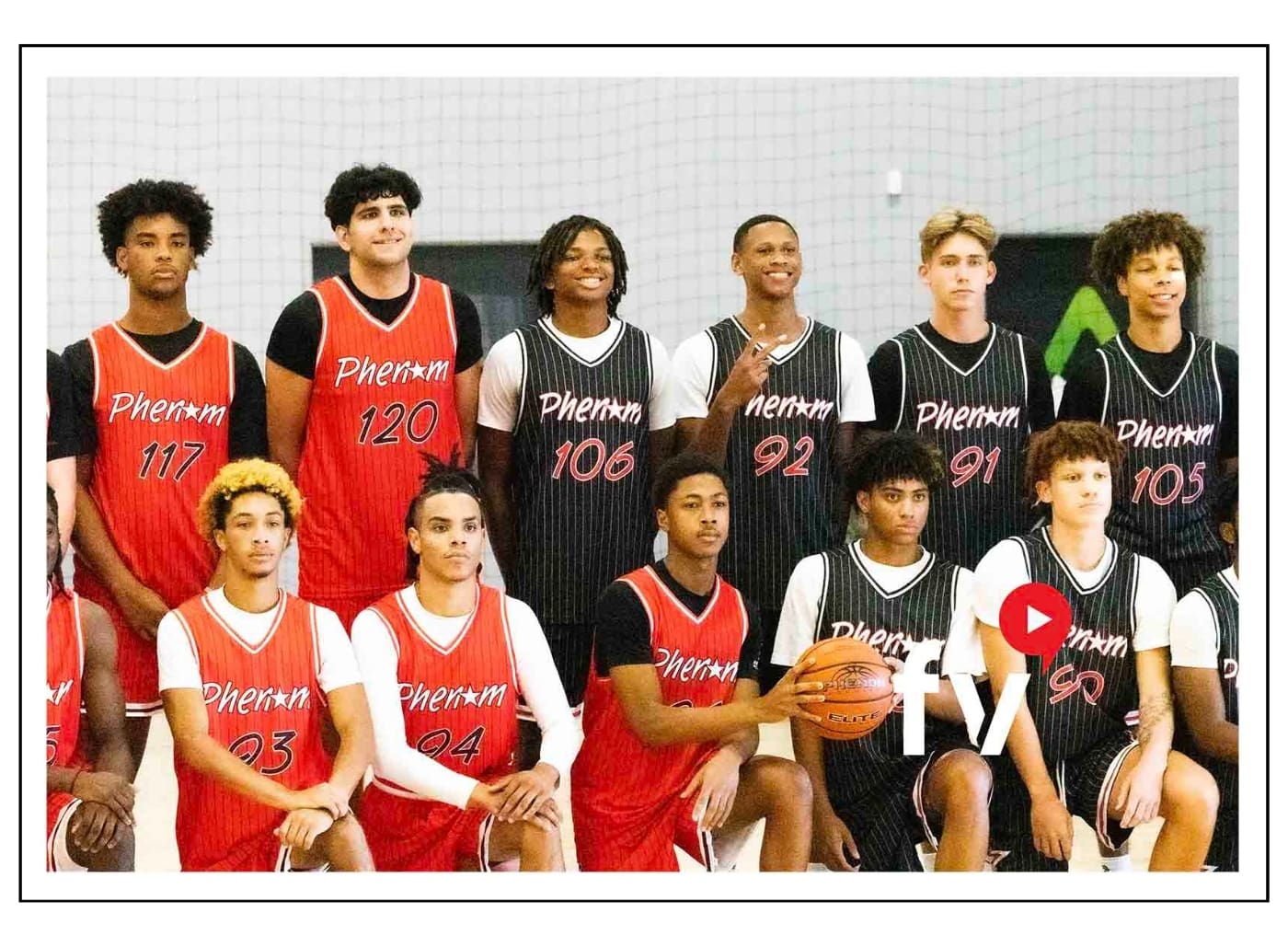 Basketball team Phenom jersey photoshoot.