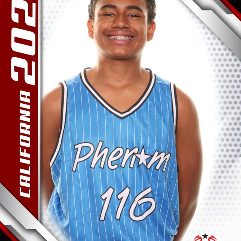 Here's an alt tag for the image: California 2024 basketball player #116.