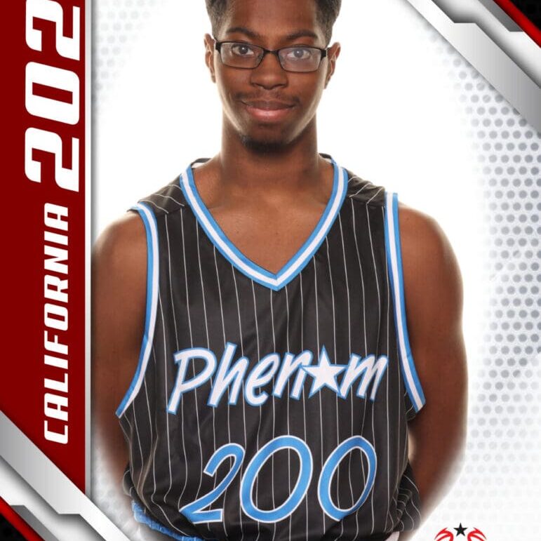 California 2024 basketball player portrait.