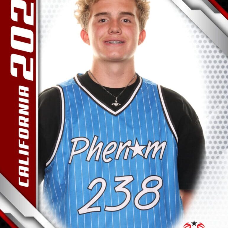 Here's an alt tag for the image: Basketball player, Phenom 238, California 2024.