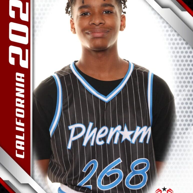 Young basketball player in a Phenom 268 jersey.