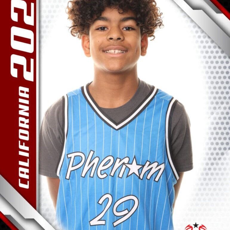 Here's an alt tag for the image: Basketball player, Phenom 29, California 2024.