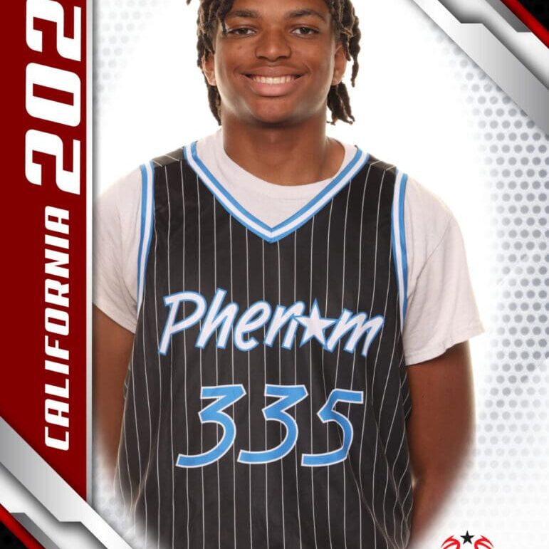 Here's an alt tag for the image: Basketball player, Phenom 335, California 2024.