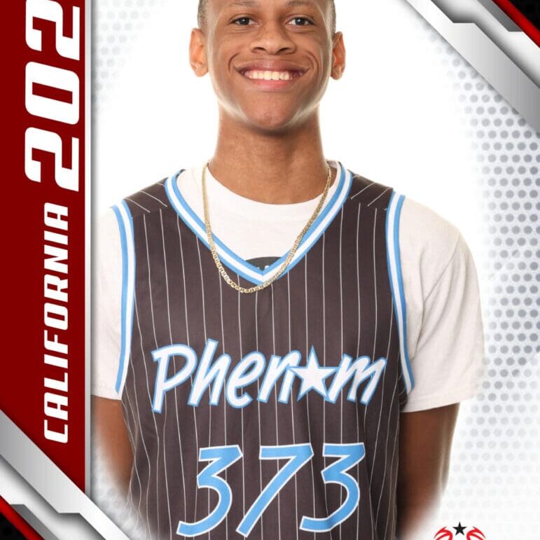 Here's an alt tag for the image: Basketball player, Phenom Camp 2024.