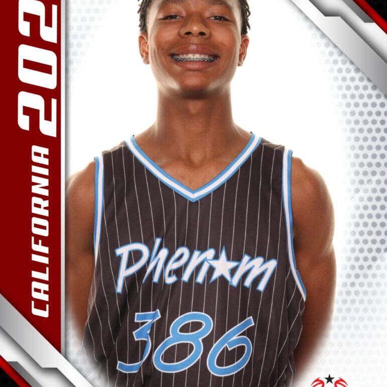 Here's an alt tag for the image: Basketball player, Phenom Camp 2024.